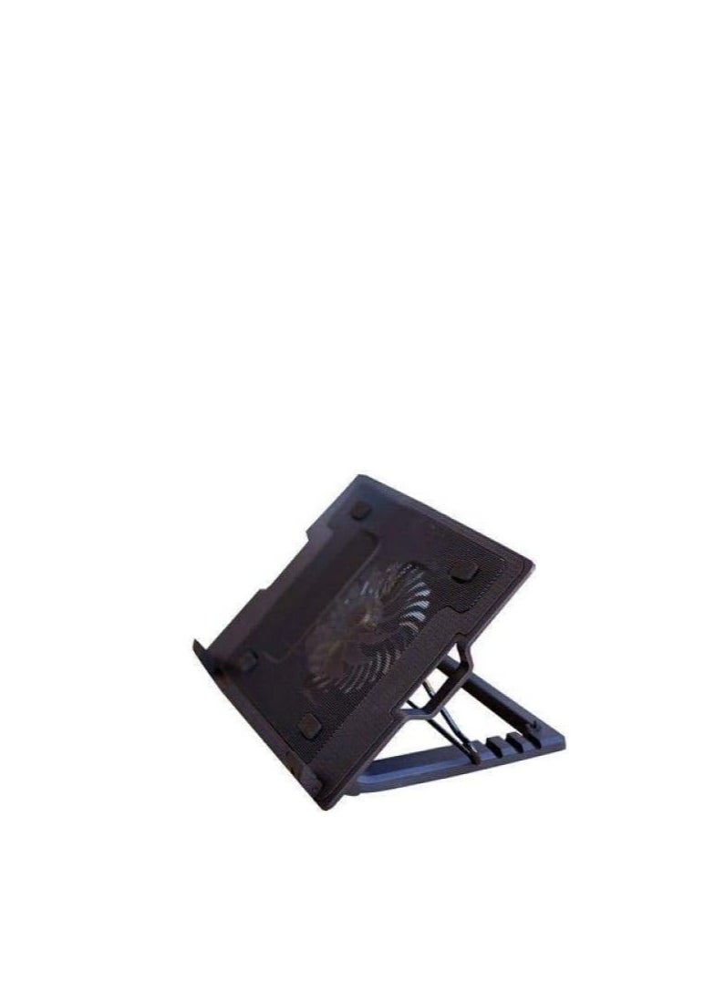 Generic USB Cooling Pad for MacBook Laptop with LED Light and Cooling Fan Holder Black  - Image 4