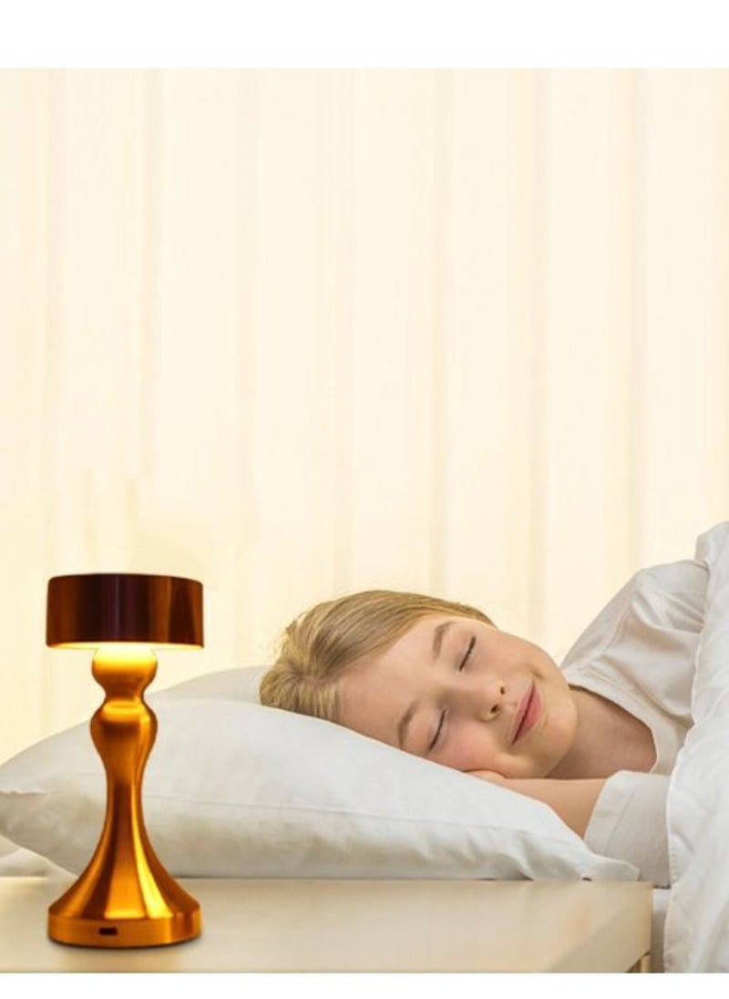 Yuwell - Touch Sensor Bar Table Lamp Portable Cordless Rechargeable Battery LED Table Lamp Night Lights Bedroom Bedside And Restaurant 3 Light Intensities Tactile Switch Desk Lamp - Image 1