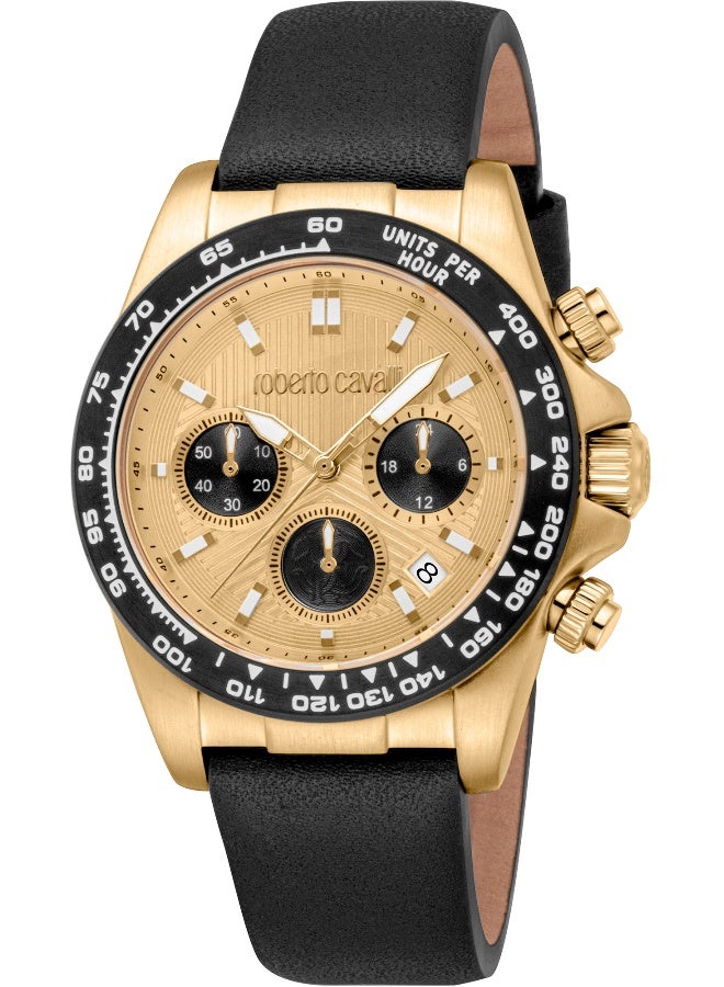 Roberto Cavalli  RC5G135L0035 - Leather Male Quartz Chronograph - Image 1