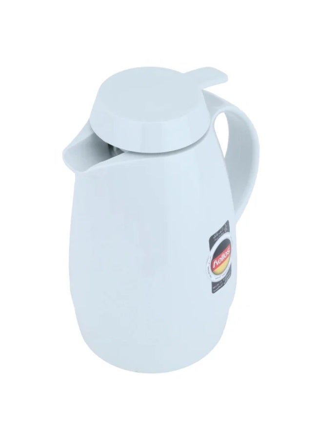 helios thermos, 1 liter, thermal glass inner container, plastic outer shell - white - Image 3