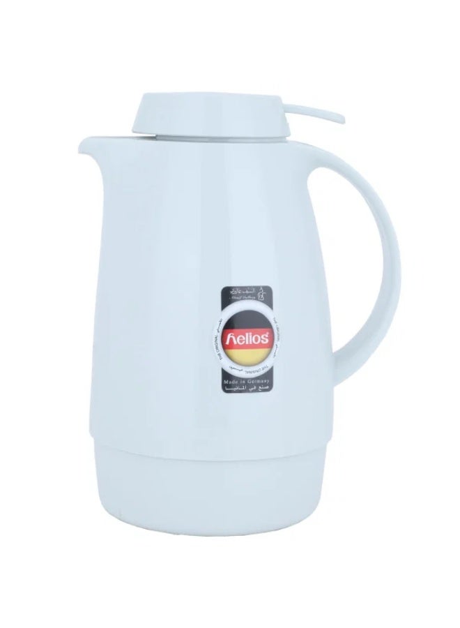 helios thermos, 1 liter, thermal glass inner container, plastic outer shell - white - Image 2