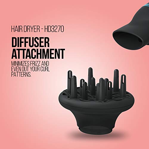 Havells HD3270 2-in-1 1700 Watts Hair Dryer with Diffuser and Thin Concentrator - Black - Image 5