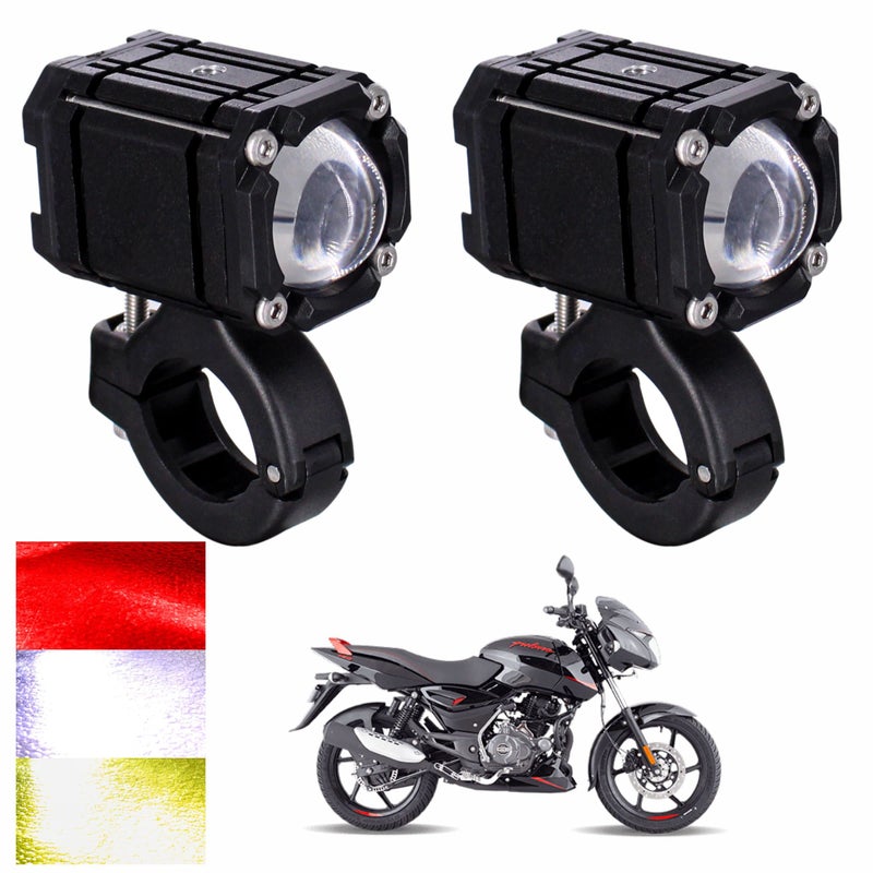 Asryd Fog Driving Lights 30W 4000 Lumen Driving Fog Off Road Lights Triple Color Mode with Flashing Waterproof (Pack of 2) For Bajaj Pulsar 150 - Image 5