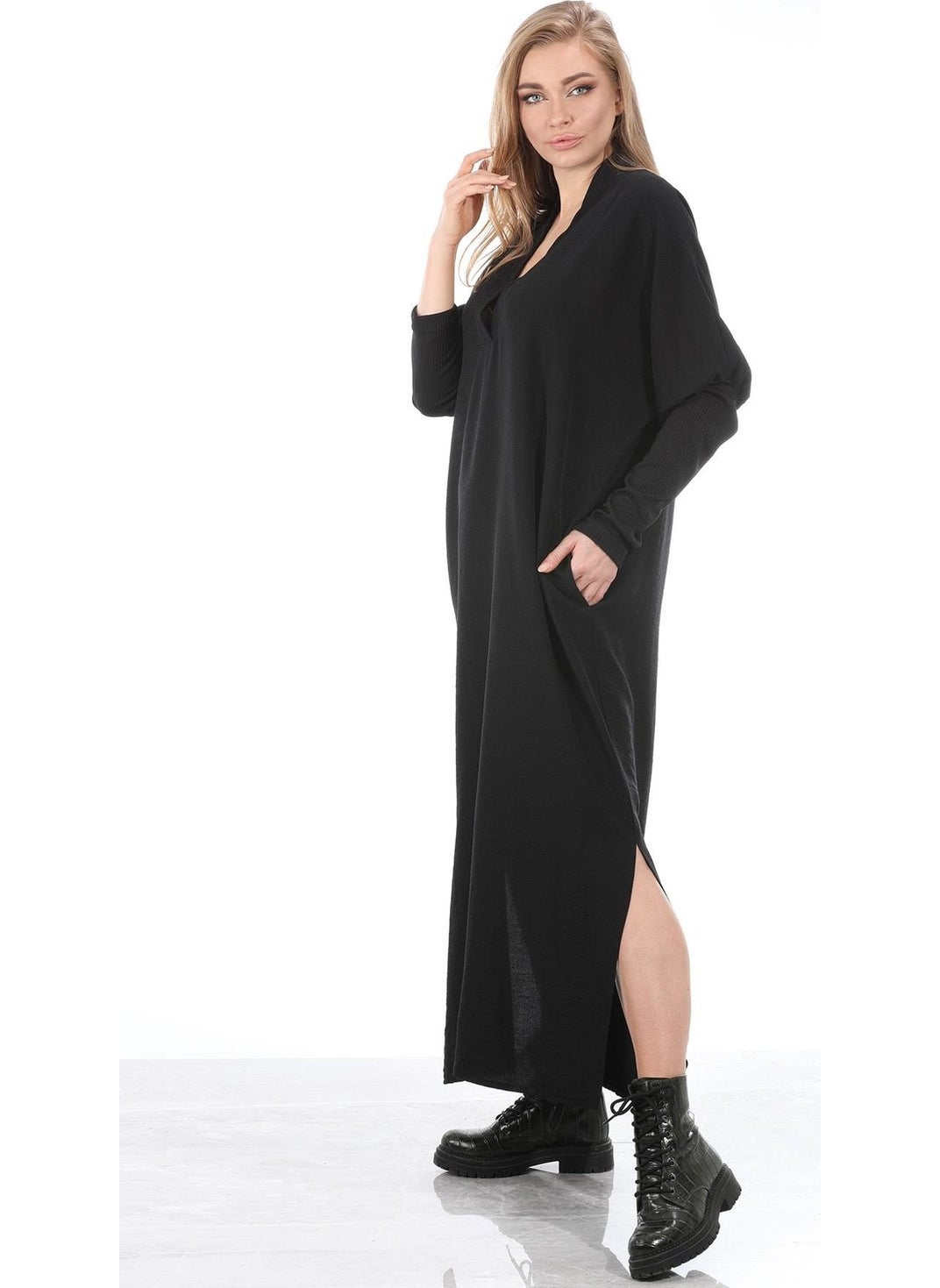 Alexander Gardi Slit Long Dress (B21-700501)  - Image 3