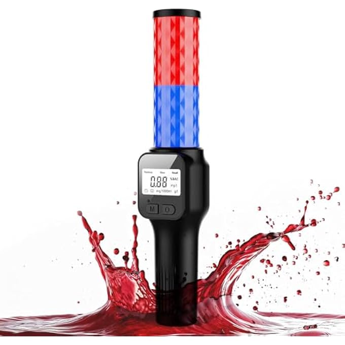 rayihni Portable Rechargeable Alcohol TesterPersonal Breath Alcohol Tester Breathalyzer Breathalyzer Tester with LCD Display for Personal or Professional Use - Image 1