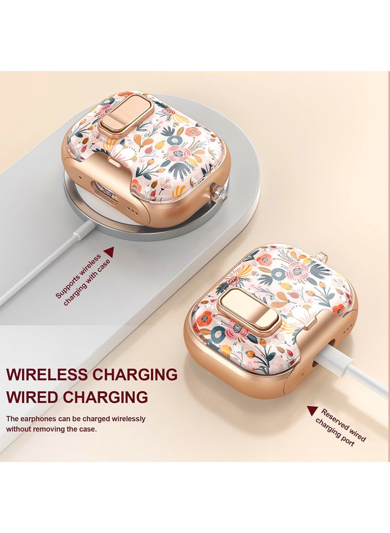 X-level AirPods 3 Case Cover, Unique Flower Headset Design,  Stylish Full Body Hard Cover Compatible With Airpods 4th Generation Headphone Accessories, With Cleaner Kit and Keychain - Image 5