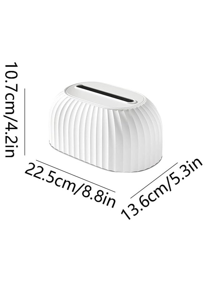 إتش كيو جيمنغ حامل غطاء علبة المناديل، حامل مناديل أنيق مع منظم ورق زنبركي، موزع أوراق التجفيف للحمام والمطبخ والمنزل - Image 2