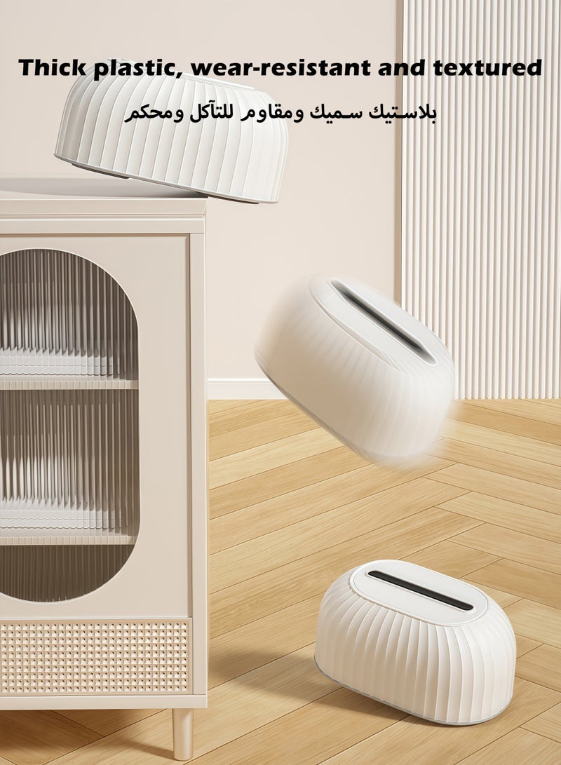 إتش كيو جيمنغ حامل غطاء علبة المناديل، حامل مناديل أنيق مع منظم ورق زنبركي، موزع أوراق التجفيف للحمام والمطبخ والمنزل - Image 5