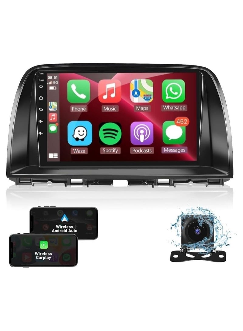 شيزا ستار ستيريو سيارة أندرويد لفورد مازدا CX-5 2012 2013 2014 2015 2 جيجابايت رام 32 جيجابايت روم 9 بوصة يدعم أبل كاربلاي، ميرورلينك واي فاي BT، شاشة تعمل باللمس IPS مع كاميرا AHD متضمنة - Image 1