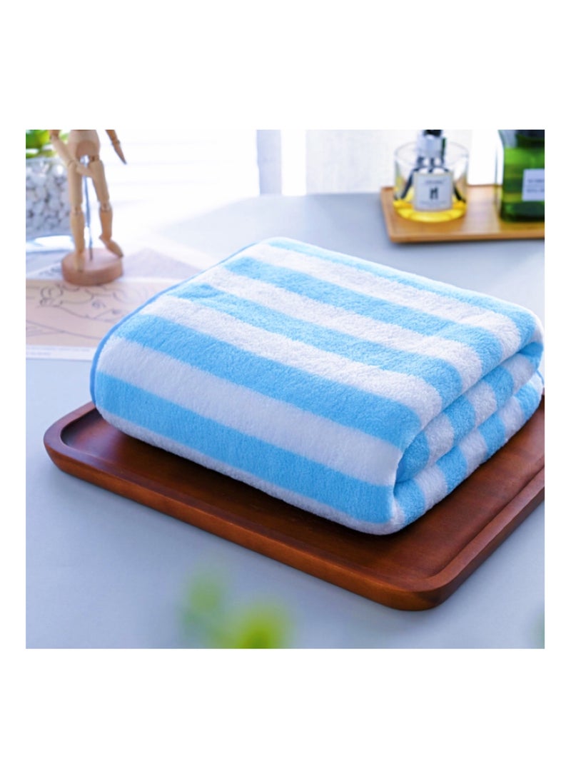 لينة سوبر ماص ديلوكس منشفة الفندق مجموعة حجم 70 * 140cm سميكة ودائمة سريعة الجافة الجلد الحساسة بيئيا مناسبة للرياضة الحمامات المنزلية اليومية ( الأزرق ) - Image 3