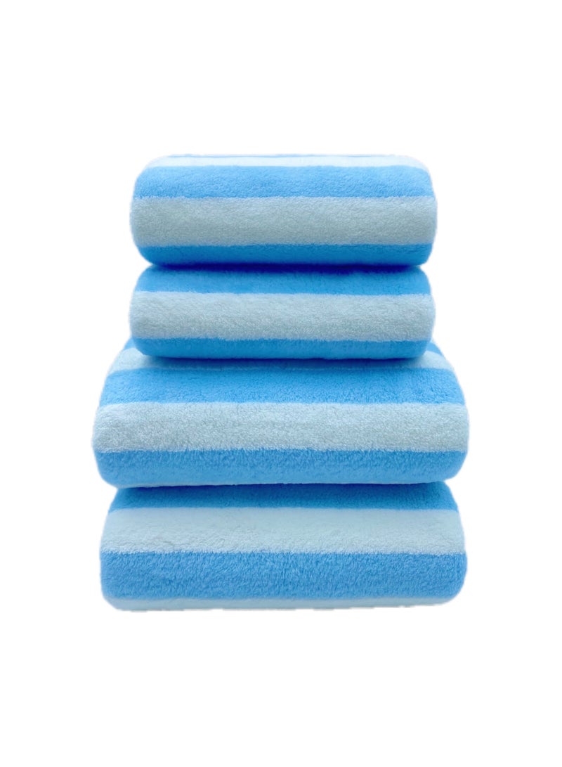 لينة سوبر ماص ديلوكس منشفة الفندق مجموعة حجم 70 * 140cm سميكة ودائمة سريعة الجافة الجلد الحساسة بيئيا مناسبة للرياضة الحمامات المنزلية اليومية ( الأزرق ) - Image 1