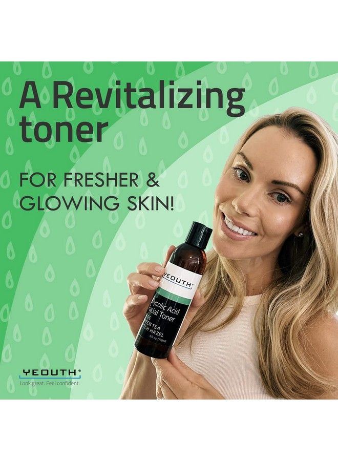 Yeouth Glycolic Acid Toner For Face With Witch Hazel Gentle Exfoliating Toner For Pores Wrinkles Acne & Dark Spot Hydrating Face Toner For Women & Men Skin Toner By Yeouth - Image 4