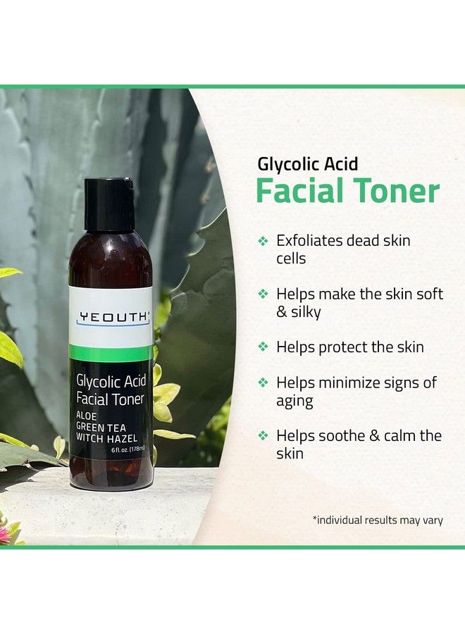 Yeouth Glycolic Acid Toner For Face With Witch Hazel Gentle Exfoliating Toner For Pores Wrinkles Acne & Dark Spot Hydrating Face Toner For Women & Men Skin Toner By Yeouth - Image 5