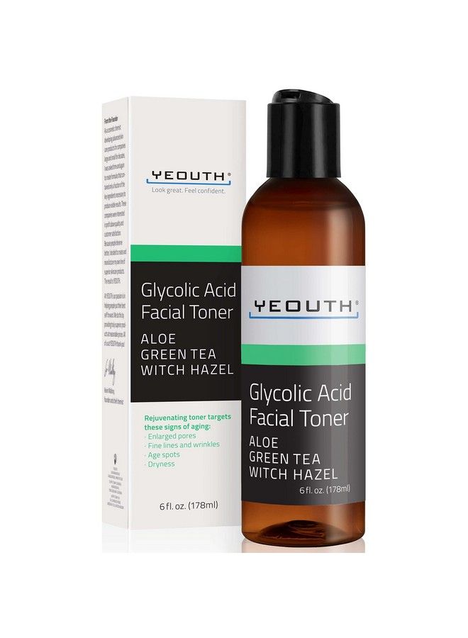 Yeouth Glycolic Acid Toner For Face With Witch Hazel Gentle Exfoliating Toner For Pores Wrinkles Acne & Dark Spot Hydrating Face Toner For Women & Men Skin Toner By Yeouth - Image 1
