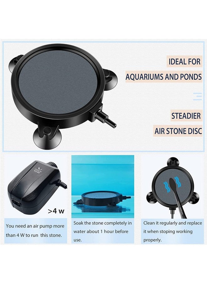 Pawfly Pawfly Aquarium 4 Inch Air Stone Disc Bubble Diffuser Release Tool for Air Pumps Buckets Fish Tanks Ponds DWC Reservoirs and Circulation System - 2 Pack  - Image 5