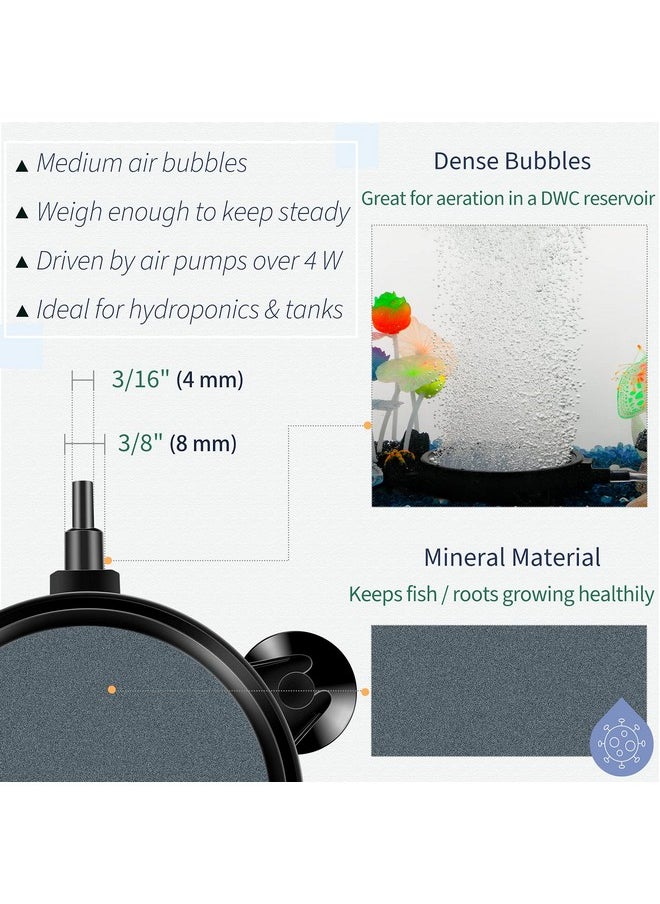 Pawfly Pawfly Aquarium 4 Inch Air Stone Disc Bubble Diffuser Release Tool for Air Pumps Buckets Fish Tanks Ponds DWC Reservoirs and Circulation System - 2 Pack  - Image 4