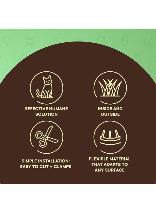 Homarden Cat Scat Mat (6.5 Ft)  Cat Repellent Mat, Scat Mats For Dogs  Cat Deterrent Indoor & Outdoor, Cat Spikes With 8 Garden Staples Dog Digging Deterrent To Keep Dog Off Couch  - Image 3