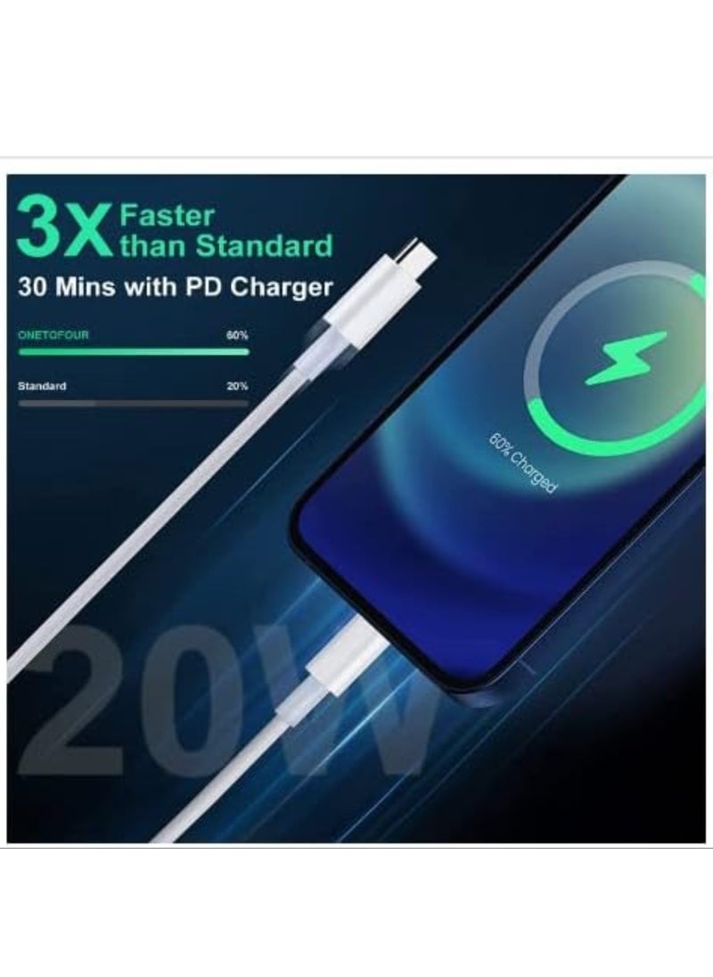 ELTRAZONE - USB C to 8pin Cable Compatible with iPhone 13 Pro Max/12/11 Pro/X/XS/XR/8 Plus/AirPods Pro, Supports Power Delivery, 2M, - Image 1