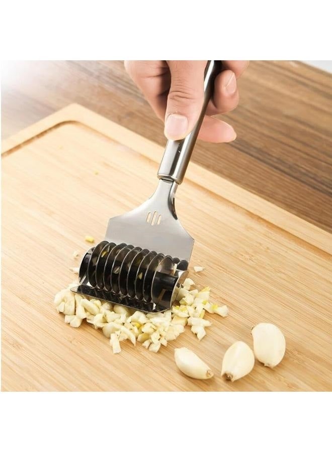 Stainless Steel Noodle Cutter Roller, Manual Noodle Makers Pasta Spaghetti Makers Portable Pasta Roller Pasta Cutter Wheel, Noodle Lattice Roller Dough Cutter for Home Kitchen Cooking Tools  - Image 3