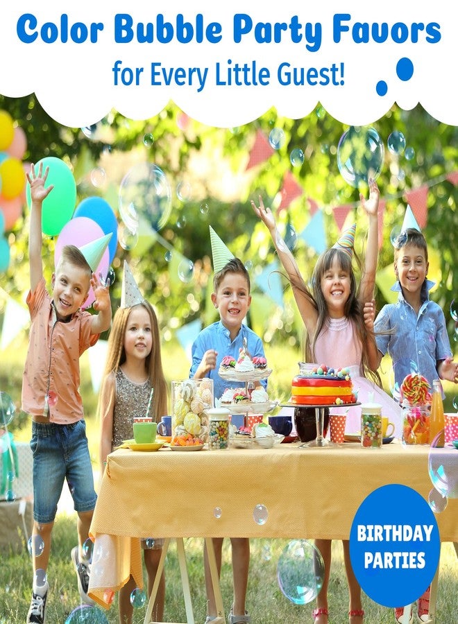 South Beach Bubbles PoppinColorz Blue Pizzaz Little Bubbles Party Favors - 8-Pack for Kids with Wands, Non-Toxic Party Favor for Birthday, Gender Reveal & Outdoor Fun - Bubbles Made in USA - Image 4