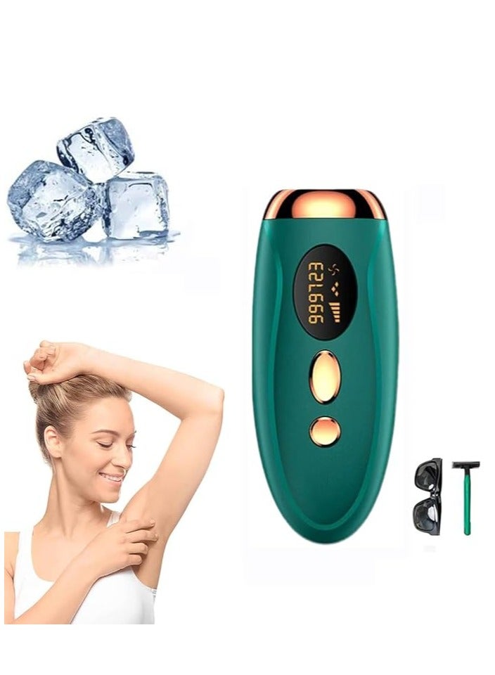 IPL Hair Removal Device, Permanent Devices, Hair Removal at-Home, 999,999 Flashes Painless Long Lasting for Men and Women, Body, Face, Bikini Zone (Green) - Image 2