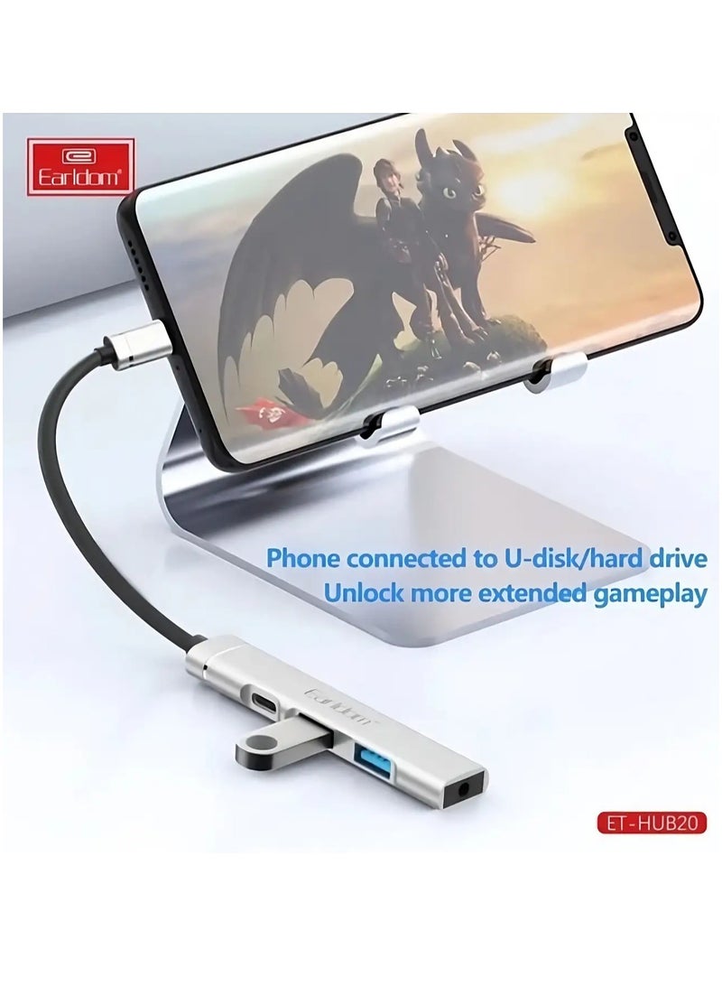 Earldom ET-HUB20 USB-C Hub with 4 USB 3.0 Ports - Image 4
