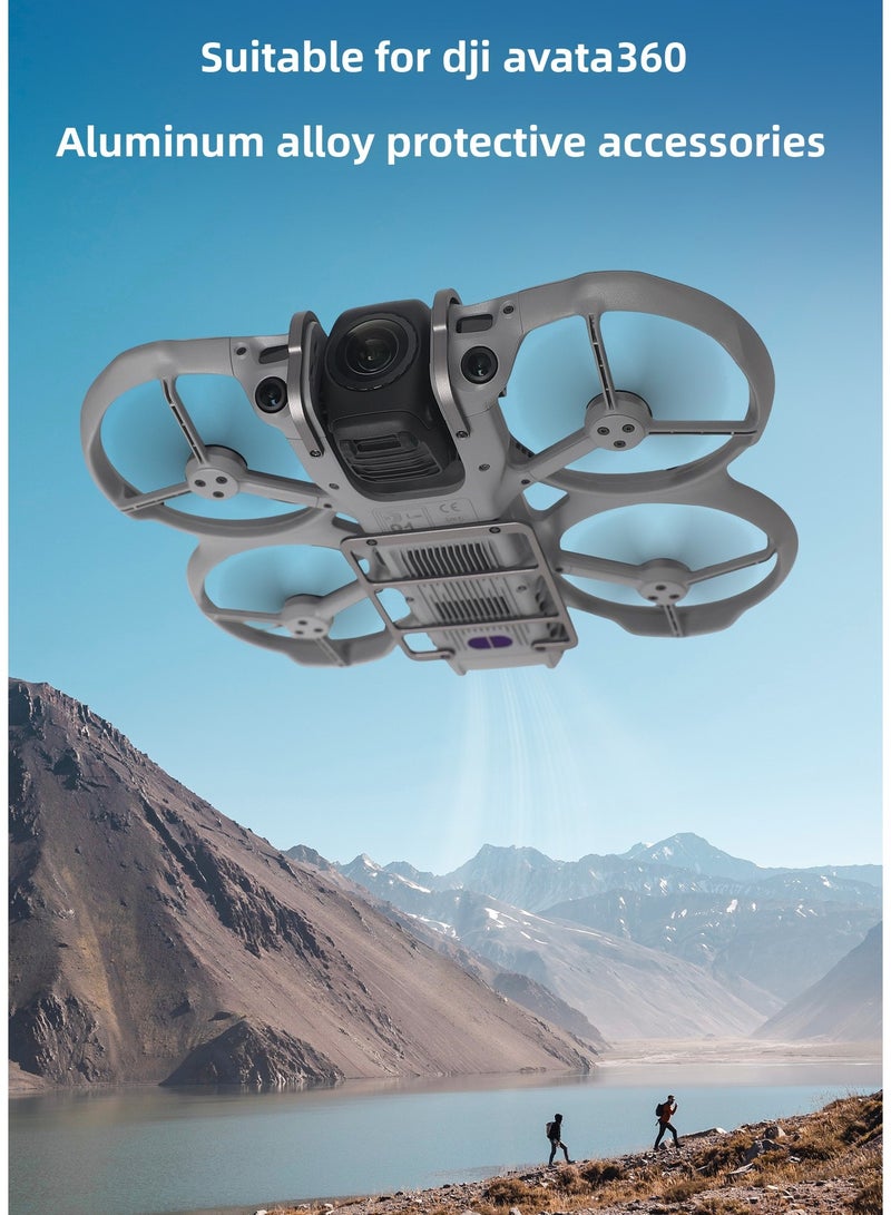 طقم حماية من الألومنيوم لطائرة DJI AVATA 360، واقي سفلي وعدسة جيمبال مضاد للصدمات، تصميم خفيف 16 جرام، مناسب لإكسسوار حماية DJI AVATA 360 من الألومنيوم - Image 2