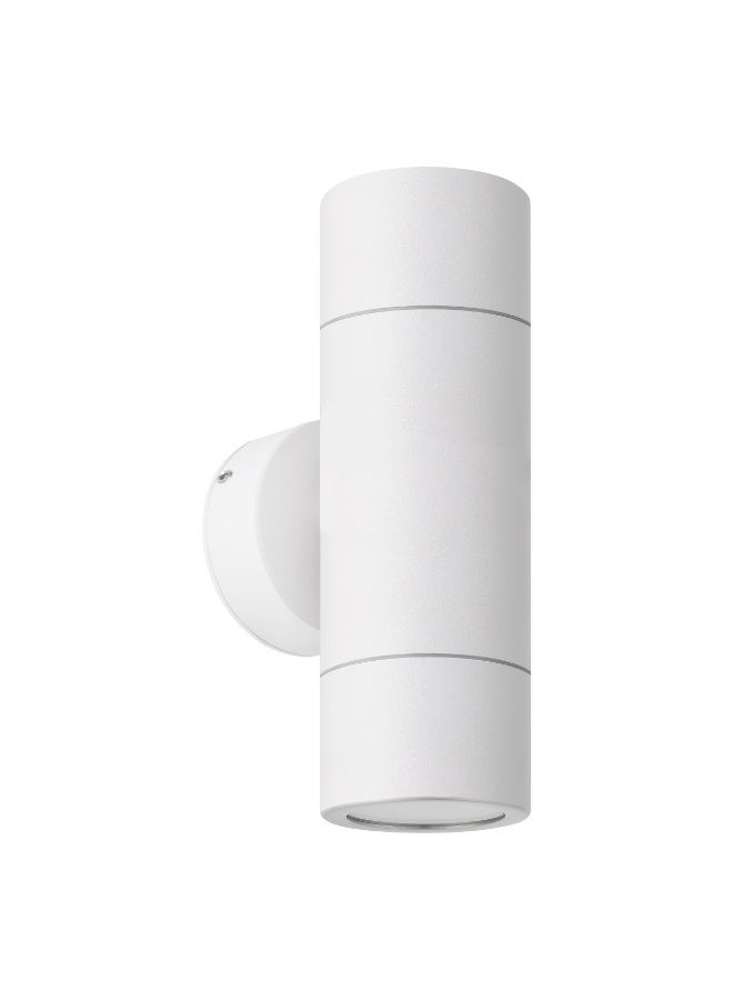 Outdoor Wall Lamp, Up & Down Light, Round, White Die-Cast Aluminum, IP65 Waterproof - Image 3