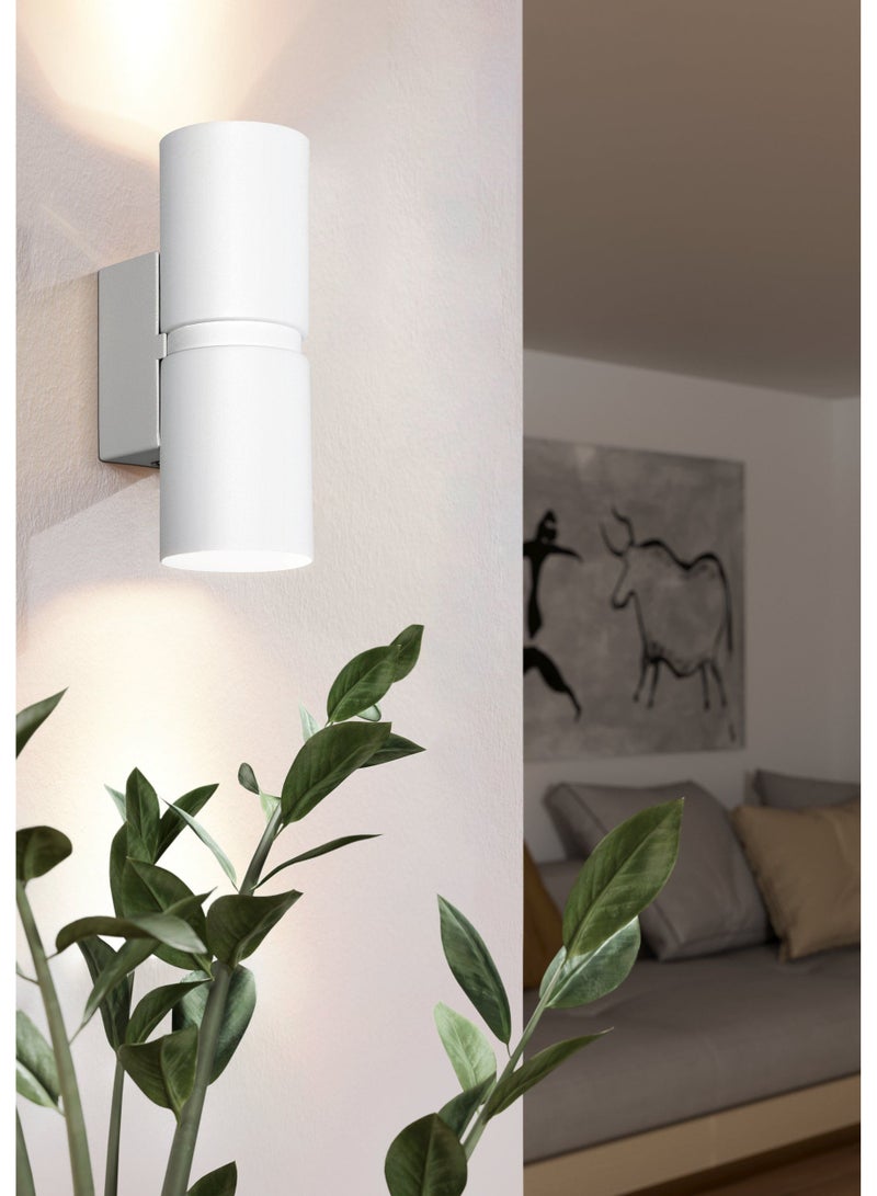 Outdoor Wall Lamp, Up & Down Light, Round, White Die-Cast Aluminum, IP65 Waterproof - Image 2