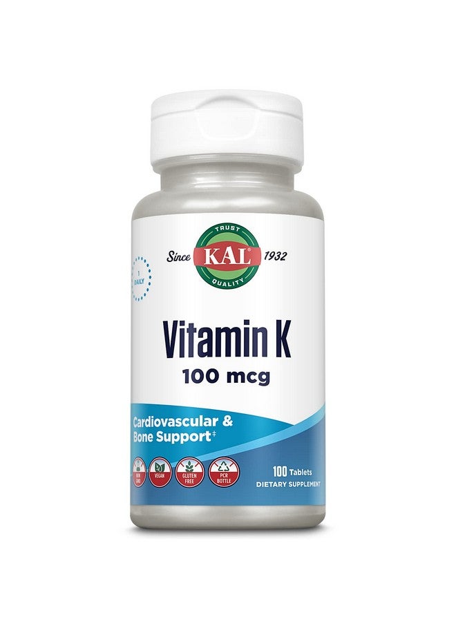 Kal 100 Mcg K1 Tablets, 100 Count - Image 1