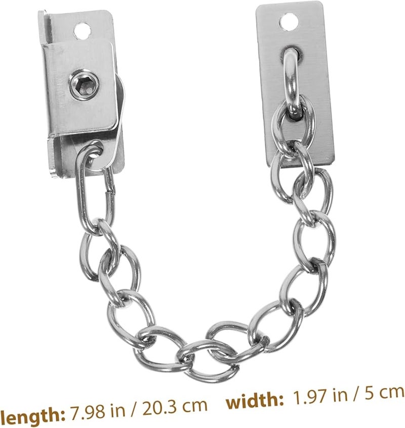 Artibetter Stainless Steel Window Lock Safety Door Chain Lock Brushed Finish - Image 3