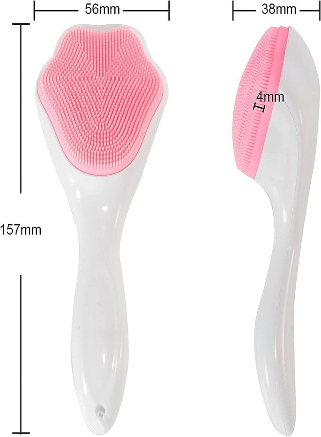 VINSU Face Cleansing Brush Soft Silicone Face Wash Brush Face Scrubber Manual Waterproof Cleansing Skin Care Face Brushes for Cleaning (2) - Image 3