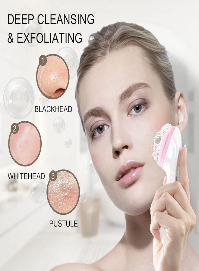 VINSU Face Cleansing Brush Soft Silicone Face Wash Brush Face Scrubber Manual Waterproof Cleansing Skin Care Face Brushes for Cleaning (2) - Image 4