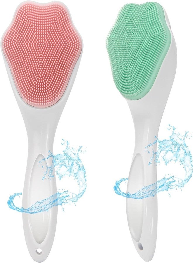 VINSU Face Cleansing Brush Soft Silicone Face Wash Brush Face Scrubber Manual Waterproof Cleansing Skin Care Face Brushes for Cleaning (2) - Image 1