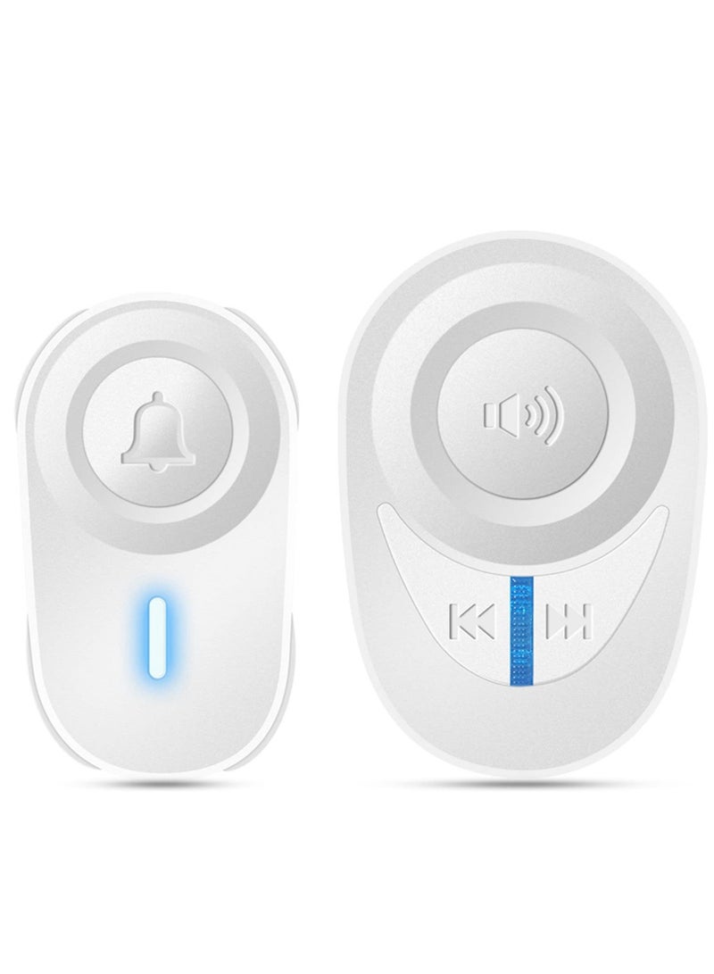 KASTWAVE Wireless Doorbell, Waterproof Doorbell Kits - Door Chime at 1000 Ft of Open Range, 48 Melodies, 85dB Alarm Tone, 5 Level Volume and Led Flash for Home, Office, Shop (White)  - Image 1