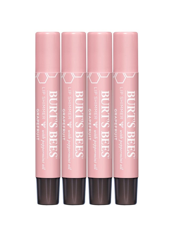 Burt's Bees Shimmer Lip Tint Set, Tinted Lip Balm Stick, Moisturizing for All Day Hydration with Natural Origin Glowy Pigmented Finish u0026 Buildable Color, Grapefruit (4-Pack) - Image 1