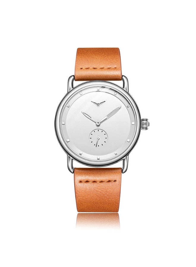 أونولا ساعة كوارتز رجالية بسيطة وأنيقة وعملية بسوار جلدي