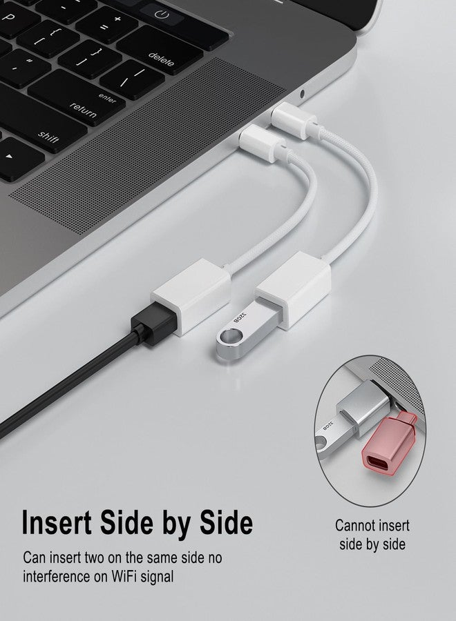 Mxcudu USB C to USB 3.0 Adapter (2 Pack), USB C Male to USB Female OTG Dongle Cable Thunderbolt3 to USB Adapter Compatible with MacBook Pro/Air, iPad Pro, iPhone 16 Pro Max/15, Galaxy S25/S24/S23/S22 - Image 4