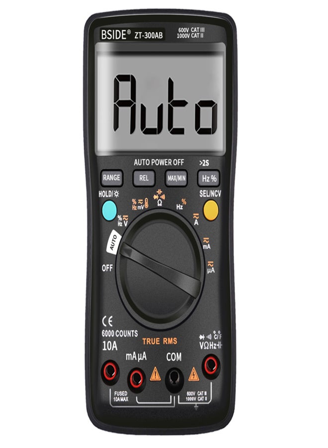 BSIDE Multimeter Auto/Manual Range Digital Universal Meter 6000 Counts LCD Display True RMS Smart AC/DC Voltage Current Meter with BT Function AC/DC Voltage Current Resistance Capacitance Frequency Temperature Duty Cycle Measurement - Image 1