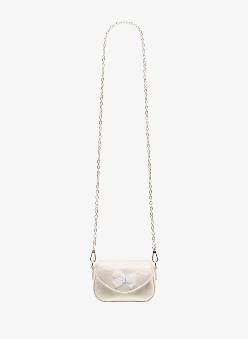 Flora Bella By Shoexpress Bow Embellished Crossbody Bag with Chain Strap - Image 3