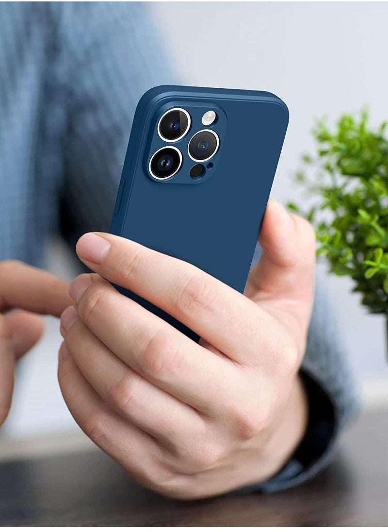 Raxoom 2 PCS of Silicone Protective Case, Compatible With iPhone 14 Pro Max 6.7 â€œ, Full Body Protection, Shock -proof Soft Liquid Silicone Protective Case (Black/Navy Blue) - Image 3