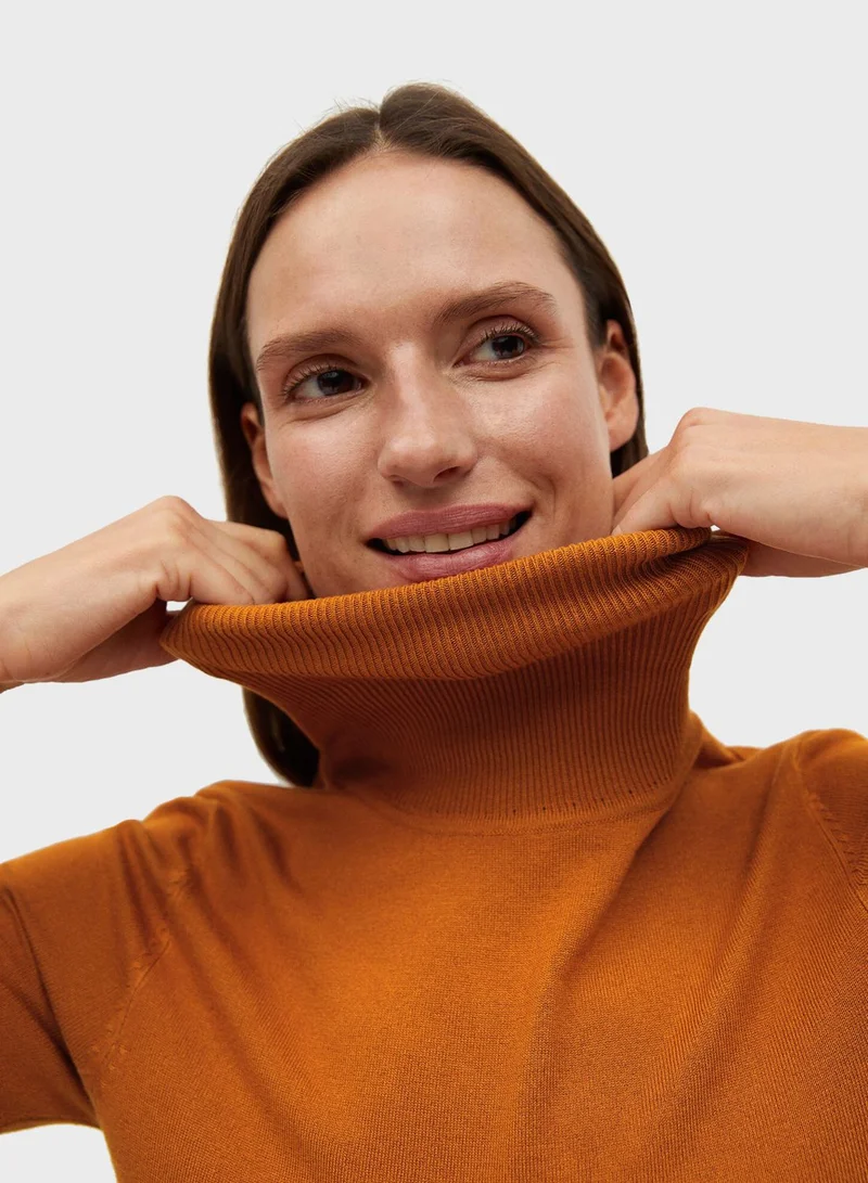 MANGO High Neck Sweater