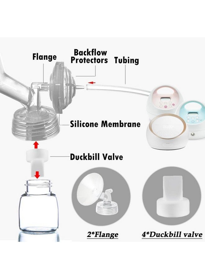 IVARONAL 25mm Flange and Duckbill Valve Compatible with Spectra S1 Spectra S2 Spectra9 Plus Synergy Gold Breast Pump, Spectra Pump Parts S2 Parts S2 Accessories Replacement - Image 2