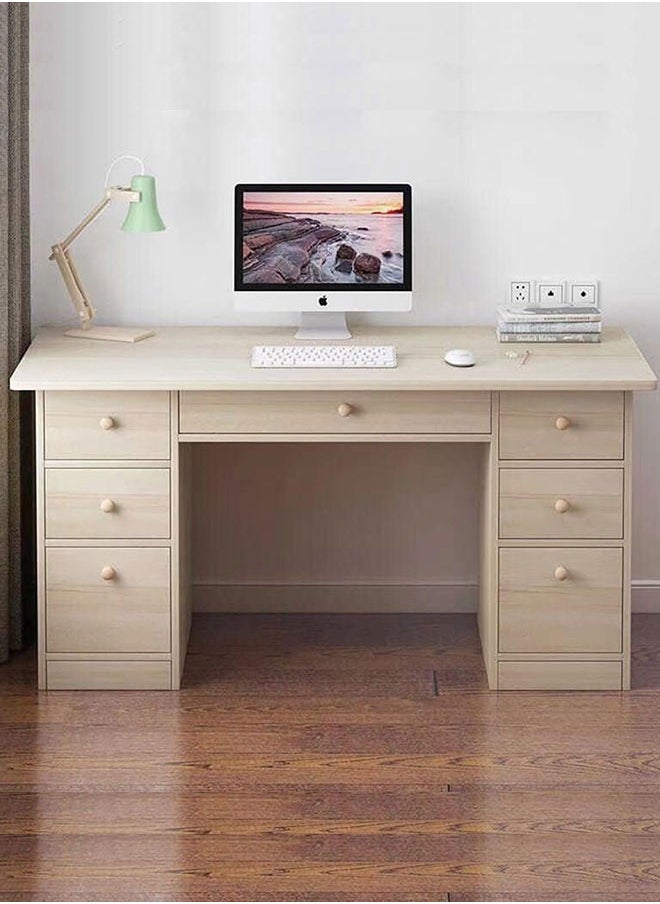 Golden - Computer Desk,Home Office Desk Study Writing Desk Work Table With Storage Drawers,Large Storage Space Gaming Table Easy Assembly PC Laptop Notebook Workstations(120 * 45cm) - Image 1