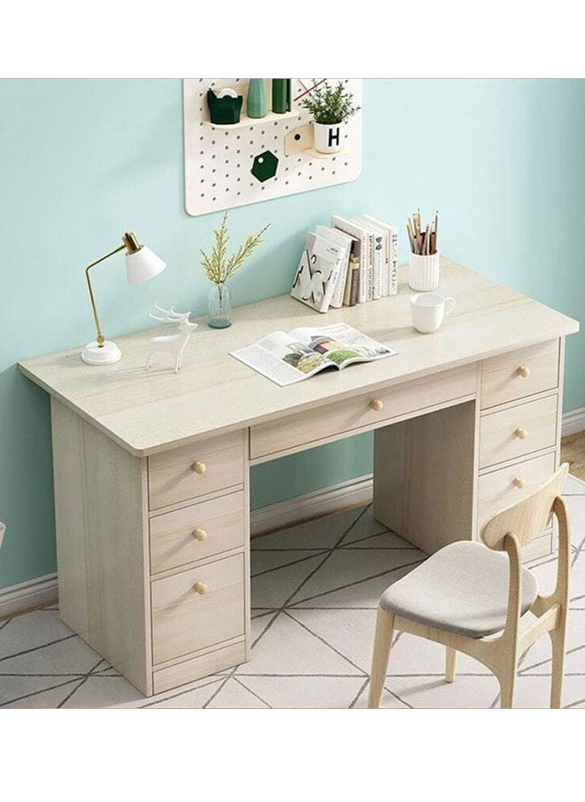 Golden - Computer Desk,Home Office Desk Study Writing Desk Work Table With Storage Drawers,Large Storage Space Gaming Table Easy Assembly PC Laptop Notebook Workstations(120 * 45cm) - Image 1