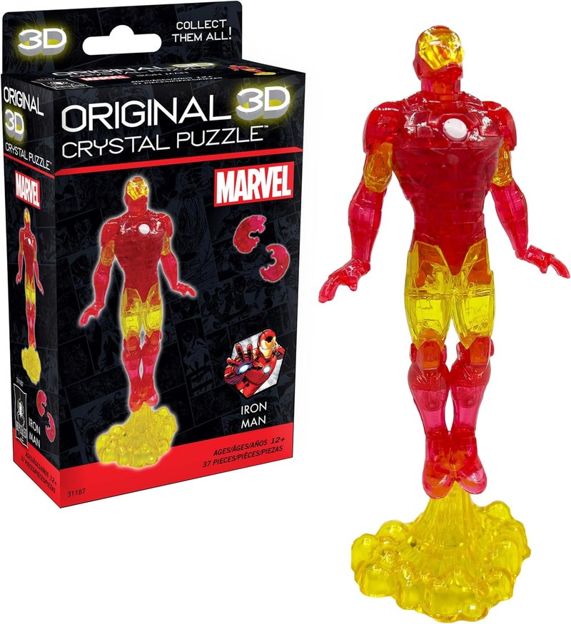 BePuzzled Marvel Iron Man Super Hero Original 3D Crystal Puzzle Perfect for Puzzlers Ages 12 and Up Challenging to Complete and Beautiful to Display Collect Them All - Image 1