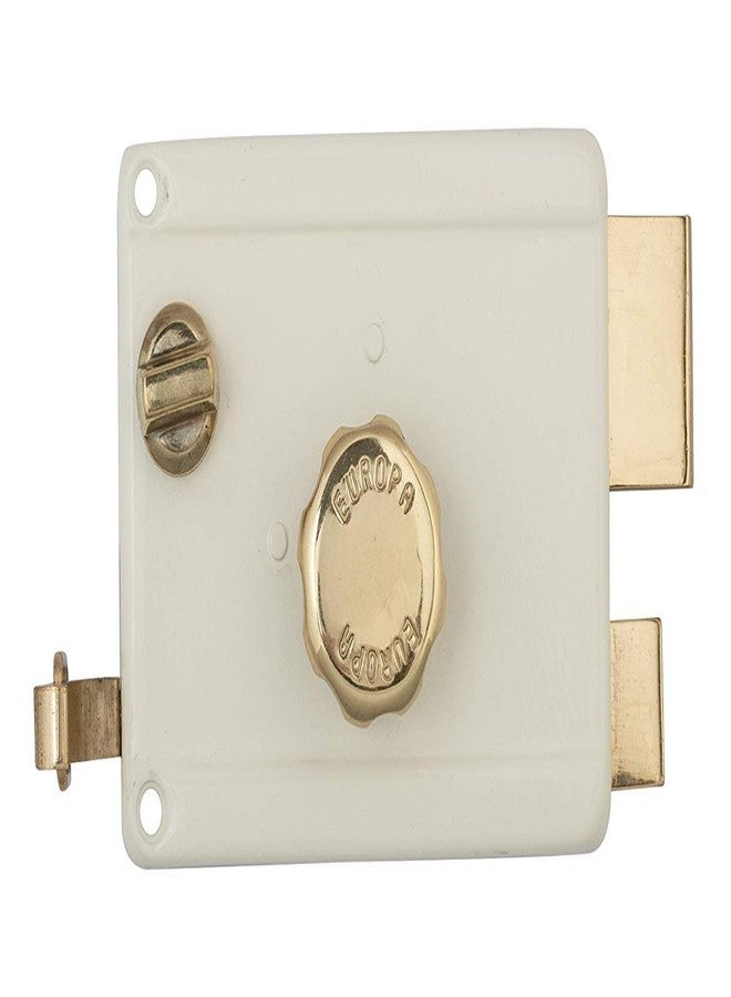 Europa 8010 IV Metallic Main Door Lock (Gold, 4 Piece)
