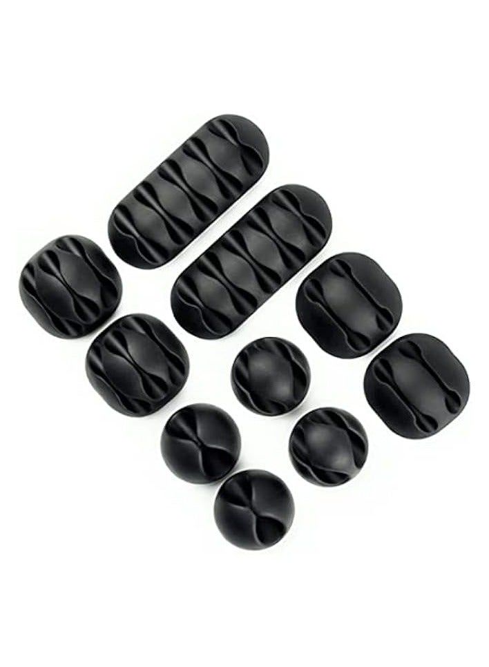 ULHYC Cable Clips, Adhesive Cable Holder Clips, Ideal Cable Cords Management for Cable Wires Organizing, Home, Office, Car, Desk Nightstand - 10 Pack - Image 3