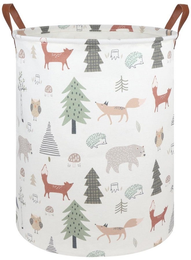 FXOCSHE FXOLCSHE Animal Baby Laundry Basket,Woodland Animals Baby laundry hamper,Toy basket for boys,Nursery Hamper Gift Baskets for Bedroom,Toy Bin,Gift Basket.Baby room decor(Animal) - Image 1