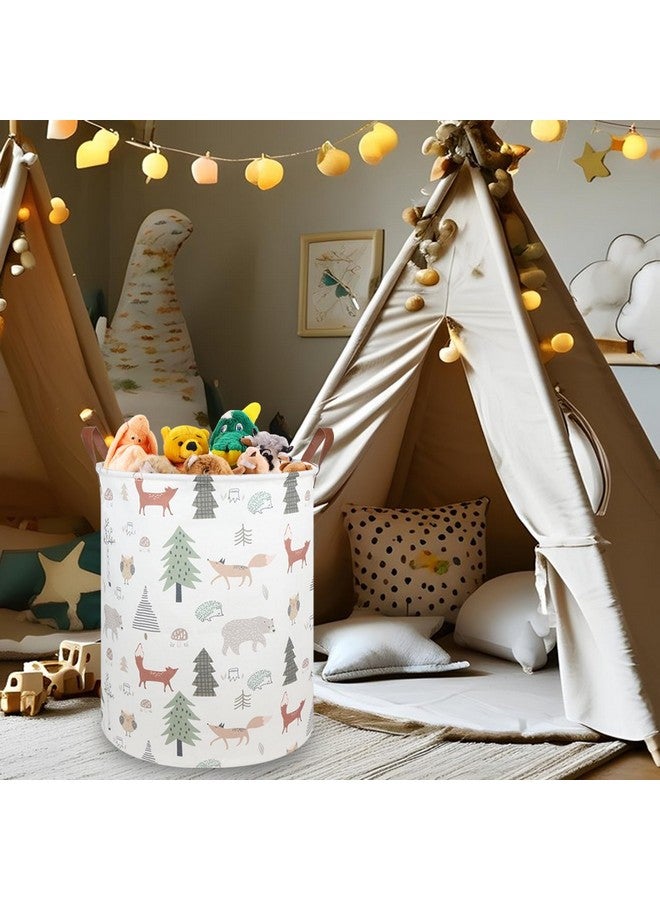 FXOCSHE FXOLCSHE Animal Baby Laundry Basket,Woodland Animals Baby laundry hamper,Toy basket for boys,Nursery Hamper Gift Baskets for Bedroom,Toy Bin,Gift Basket.Baby room decor(Animal) - Image 2